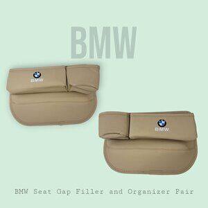 BMW Seat Gap Filler Organizer (Pair) – Left & Right Sides | Beige | Excellent